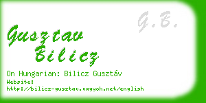 gusztav bilicz business card